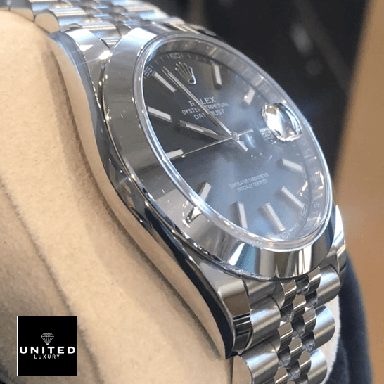 Rolex Datejust 126300 Grey Dial Perfect Clone Edition rolex datejust 126300 0008 replica leftside