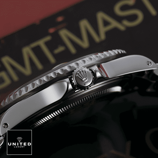 Rolex GMT-Master II 116719BLRO "Pepsi" Supreme Replica Edition rolex gmt master II pepsi black dial amp redblue ceramic bezel oyster black Rolex GMT-Master Pepsi 116719BLRO-0001 Replica Button & Crown Pusher